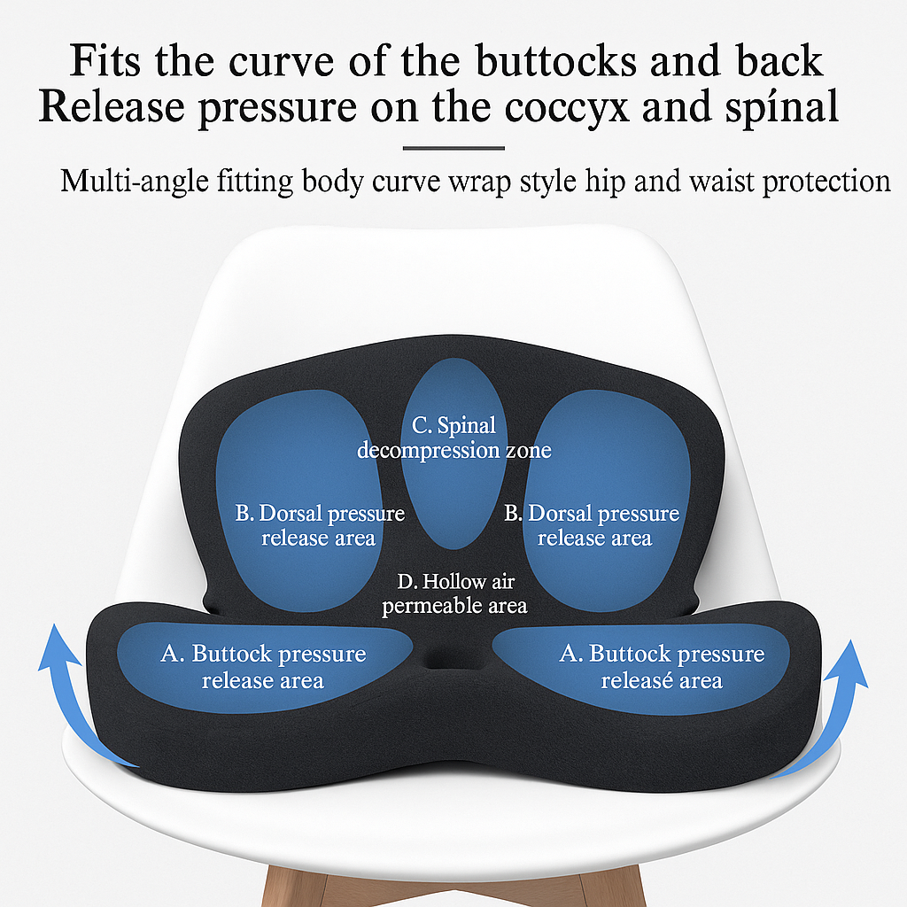 Memory Foam Ergonomic Cushion