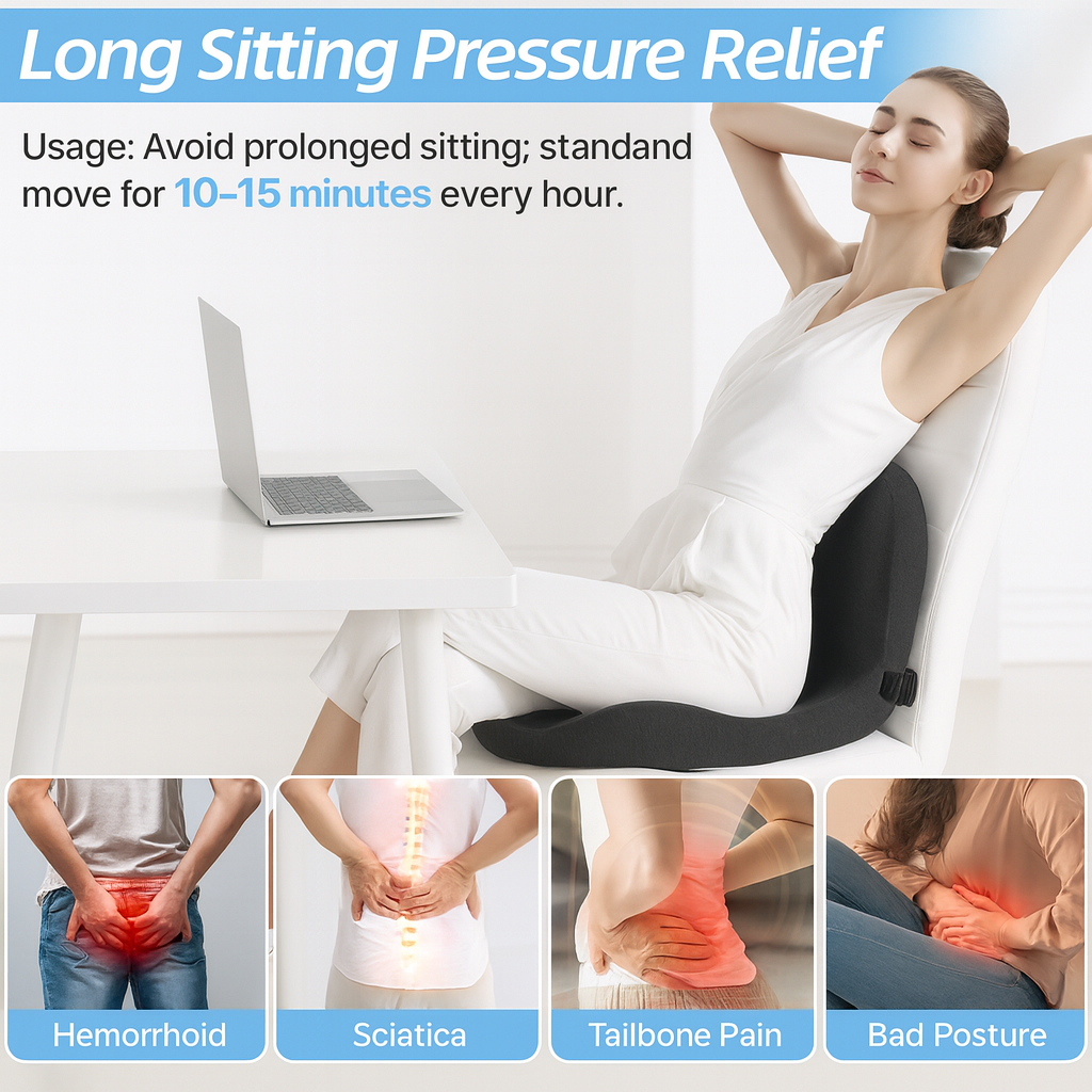 Memory Foam Ergonomic Cushion